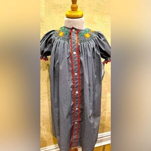 Smocked pumpkin dress NWT 3t
